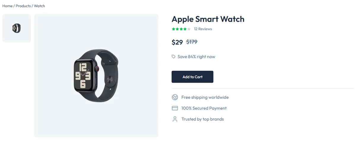 Gadget template — Product page